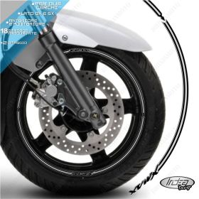 IRIDEA DESIGN 1514SILVBK00035 MOTORCYCLE RIM STICKERS