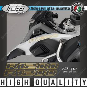 2 ADESIVI SERBATOIO STICKERS MOTO ORO
