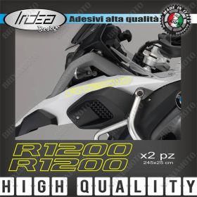2 ADESIVI SERBATOIO STICKERS MOTO GIALLO