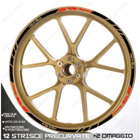 SET OF RIM WHEEL STICKERS DECALS SPORT LINE APRILIA 850 SRV WHITE BLACK