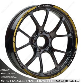 ENSEMBLE AUTOCOLLANTS ADHESIFS LIGNE SPORT APRILIA SCARABEO 50 16-16 BLANC OR