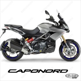 RIM WHEEL STICKERS DECALS SPORT LINE APRILIA 1200 CAPONORD 17-17 WHITE BLUE