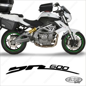 SET OF RIM WHEEL STICKERS DECALS SPORT LINE BENELLI BN 600 GREEN