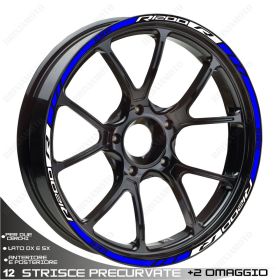 SET OF RIM WHEEL STICKERS DECALS SPORT LINE BMW R1200R LC WHITE BLUE