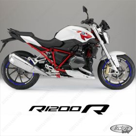 SET OF RIM WHEEL STICKERS DECALS SPORT LINE BMW R1200R LC WHITE BLUE