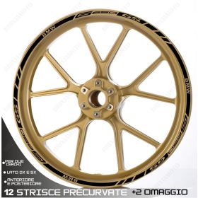 SET OF RIM WHEEL STICKERS DECALS SPORT LINE BMW G 650 GS 19-17 BLACK