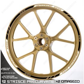SET OF RIM WHEEL STICKERS DECALS SPORT LINE BMW F800 GS WHITE BLACK