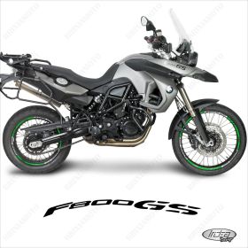 ENSEMBLE AUTOCOLLANTS ADHESIFS LIGNE SPORT BMW F800 GS BLANC VERT