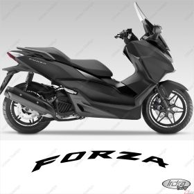 SET OF RIM WHEEL STICKERS DECALS SPORT LINE HONDA FORZA 125 WHITE