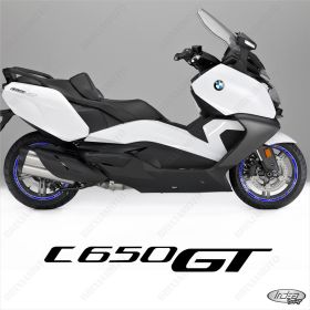 SET OF RIM WHEEL STICKERS DECALS SPORT LINE BMW C650 GT BLUE