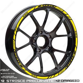 SET OF RIM WHEEL STICKERS DECALS SPORT LINE BMW C600 SPORT YELLOW