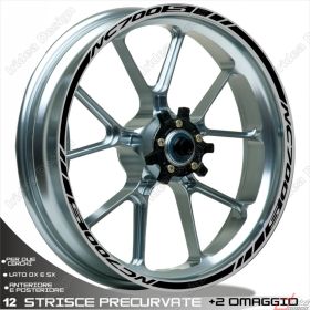 SET OF RIM WHEEL STICKERS DECALS SPORT LINE HONDA NC700S BLACK