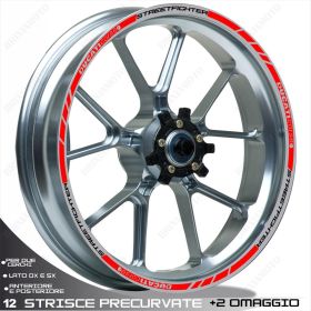 ENSEMBLE AUTOCOLLANTS ADHESIFS LIGNE SPORT DUCATI STREETFIGHTER NOIR ROUGE