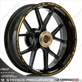 SET OF RIM WHEEL STICKERS DECALS SPORT LINE HONDA VFR 800 X CROSSRUNNER GOLD