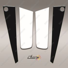 STICKER RESINATED 3D FRONT FOOTPEG SUITABLE FOR TMAX 530 T MAX BLACK WHITE