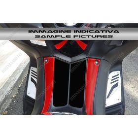 STICKER RESINATED 3D FRONT FOOTPEG SUITABLE FOR TMAX 530 T MAX BLACK WHITE