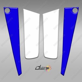 STICKER RESINATED 3D FRONT FOOTPEG SUITABLE FOR TMAX 530 T MAX BLUE WHITE