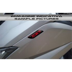 ADESIVI TAPPI GEL 3D SPECCHI ROSSO NERO
