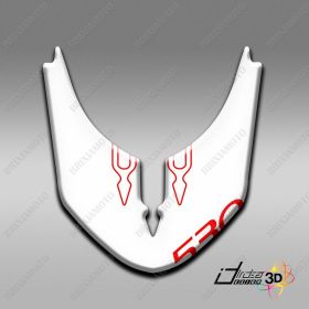 ADESIVO 3D PARAFANGO ROSSO BIANCO