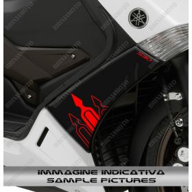2 STICKERS 3D PER CARENA T MAX SUITABLE FOR TMAX 530 2012-16 TRICOLOR BLACK