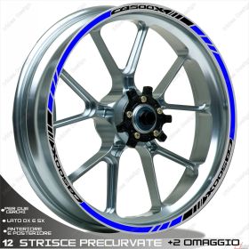 AUTOCOLLANTS DE JANTE DE MOTO IRIDEA DESIGN 1717BKBL00137