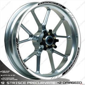AUTOCOLLANTS DE JANTE DE MOTO IRIDEA DESIGN 1717BKWH00137