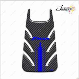 STICKER FUEL CAP TANK COMPATIBLE YAMAHA TMAX T MAX 2001-2007 CARBON BLUE 3D