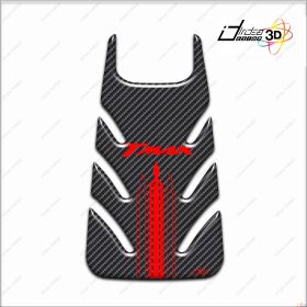 STICKER FUEL CAP TANK COMPATIBLE YAMAHA TMAX T MAX 2001-2007 CARBON RED 3D SPORT