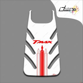 STICKER FUEL CAP TANK COMPATIBLE YAMAHA TMAX T MAX 2001-2007 WHITE RED 3D SPORT