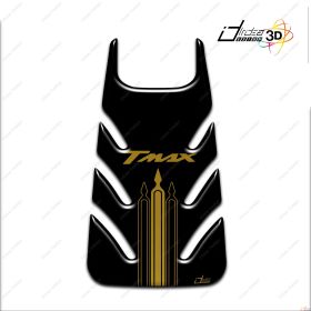 ADHESIF PORTE DE CARBURANT COMPATIBLE YAMAHA TMAX T MAX 2001-2007 NOIR OR 3D