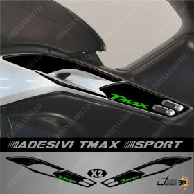 STICKERS BOOMERANG RESINED 3D COMPATIBLE YAMAHA T-MAX 500 01-07 BLACK GREEN