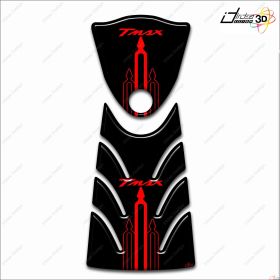 KIT ADHESIFS RESINA 3D COMPATIBLE YAMAHA T MAX TMAX 2008-2011 CARBONE TRICOLORE