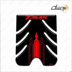 ADHESIF 3D PROTECTION PEDANA COMPATIBLE YAMAHA T MAX TMAX 2001-2007 NOIR ROUGE