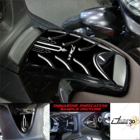 KIT ADHESIFS EN RESINE 3D COMPATIBLE YAMAHA T MAX TMAX 2008-2011 NOIR TRICOLORE