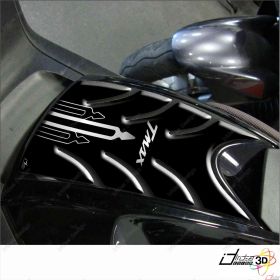 PROTECTION SPORTELLO TANK ADHESIF 3D PER YAMAHA T MAX 2008 500 CARBONE BLUE
