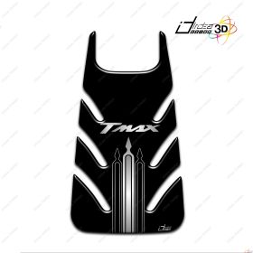 ADHESIF PORTE DE CARBURANT COMPATIBLE YAMAHA TMAX T MAX 2001-2007 NOIR GRIS 3D