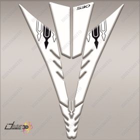 ADESIVI 3D Y FRONTALE NERO BIANCO