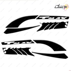 ADHESIF 3D BOOMERANG PROTECTION RAYURES A YAMAHA TMAX T MAX 08-11 NOIR BLANC