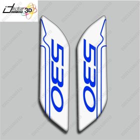 ADESIVI TAPPI GEL 3D SPECCHI BLU BIANCO