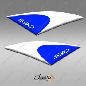 2 ADESIVI RESINATI PROT. GRAFFI BLU BIANCO