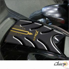 KIT STICKERS IN RESIN 3D COMPATIBLE YAMAHA T MAX TMAX 2008-2011 CARBON GOLD 500