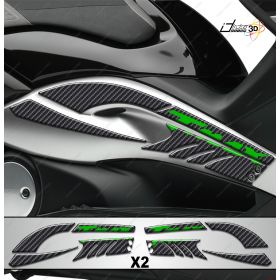 STICKERS 3D BOOMERANG PROTECTION SCRATCHES FOR YAMAHA TMAX 08-11 CARBON GREEN