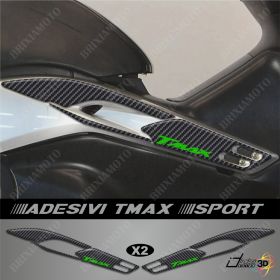 STICKERS BOOMERANG RESINED 3D COMPATIBLE YAMAHA T-MAX 500 01-07 CARBON GREEN