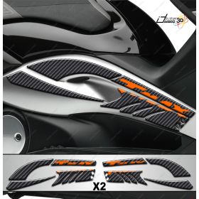 ADESIVI CARENA CARBON ARANCIO COMPATIBILE