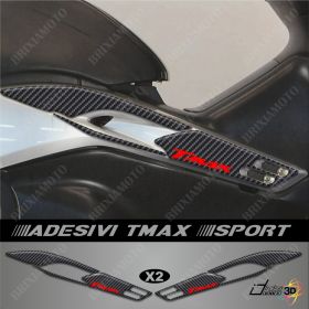 STICKERS BOOMERANG RESINED 3D COMPATIBLE YAMAHA T-MAX 500 01-07 CARBON RED
