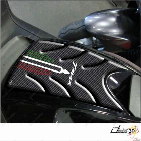 PROTECTION SPORTELLO TANK ADHESIF 3D PER YAMAHA T MAX 2008 500 NOIR ROUGE