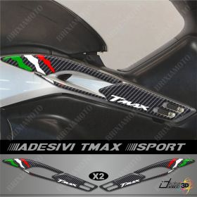 ADHESIFS BOOMERANG RESINE 3D COMPATIBLE YAMAHA T-MAX 500 01-07 CARBON TRICOLORE