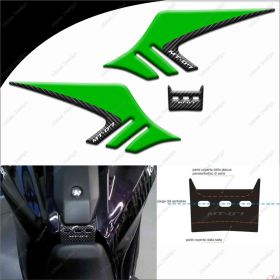 STICKERS TANK IN RESIN 3D COMPATIBLE FOR MOTO YAMAHA MT-07 GREEN CARBON SPORT