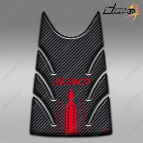 ADHESIF RESINE 3D BOUCHON RÉSERVOIR T MAX ADAPTABLE TMAX 530 ROUGE CARBON 2012