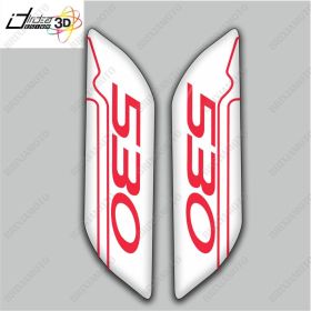 ADESIVI TAPPI GEL 3D SPECCHI ROSSO BIANCO